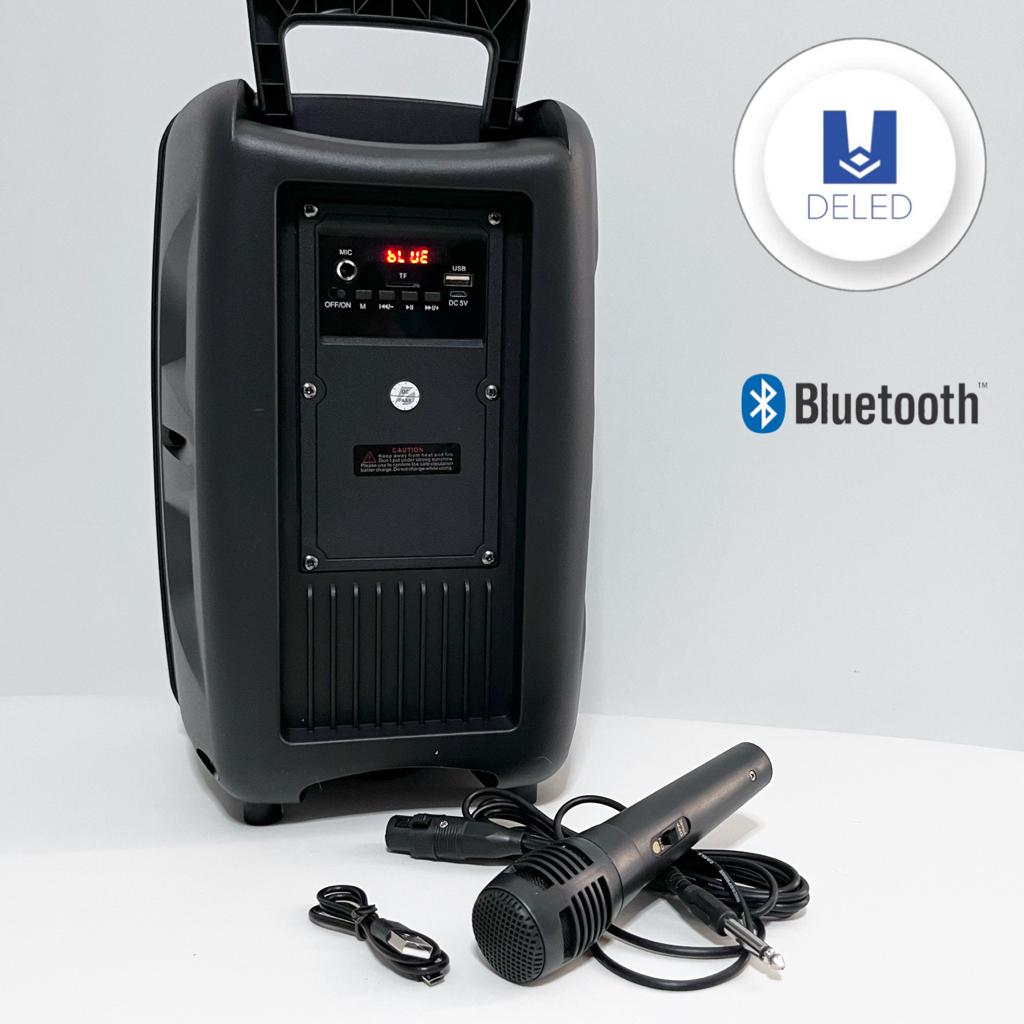 Bocina Bluetooth Inalámbrica 8 Pulgadas Recargable con Micrófono GREAT –  DELED Electronica y Accesorios
