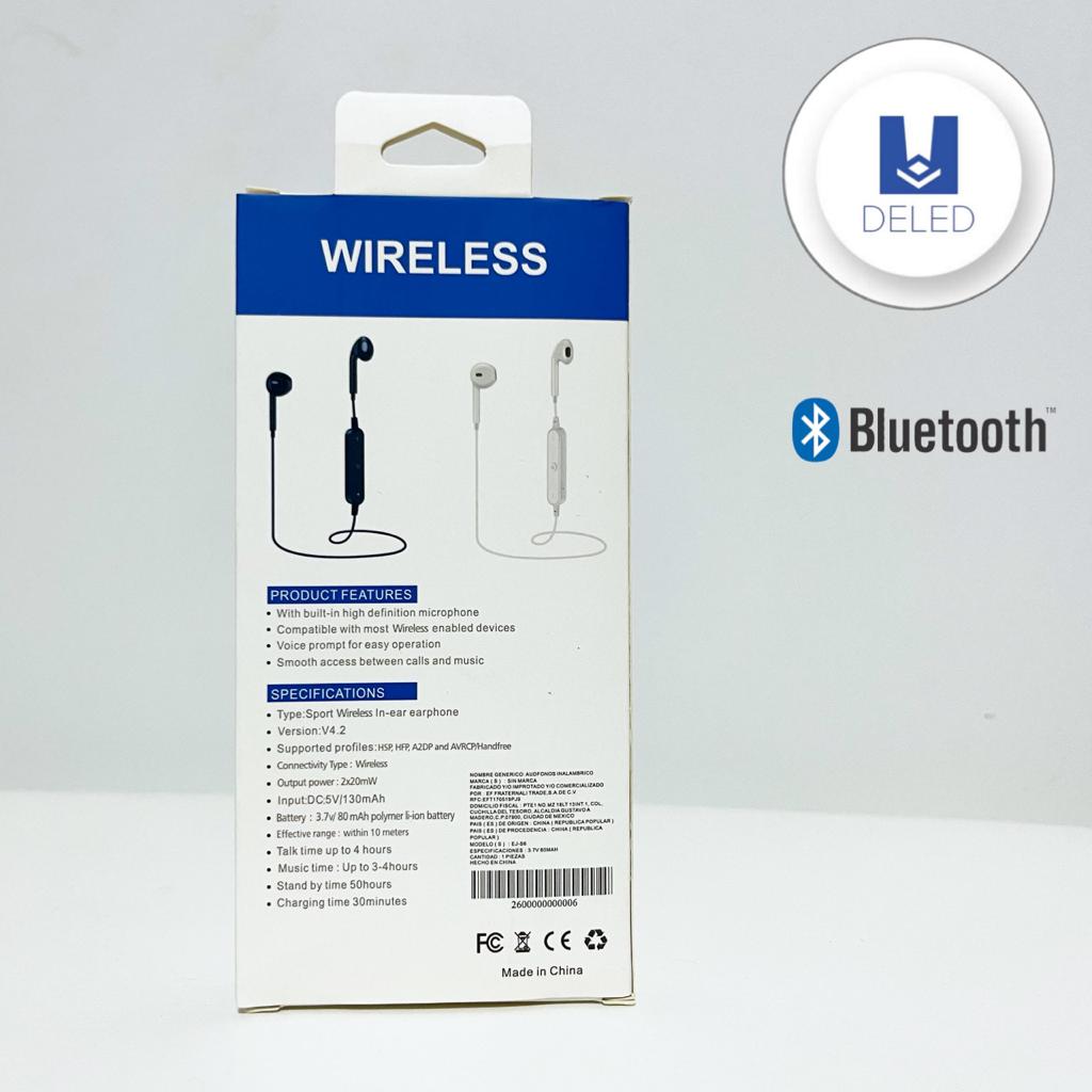 Audífonos Manos Libres Bluetooth Inalámbricos Recargables WIRELESS 4.2